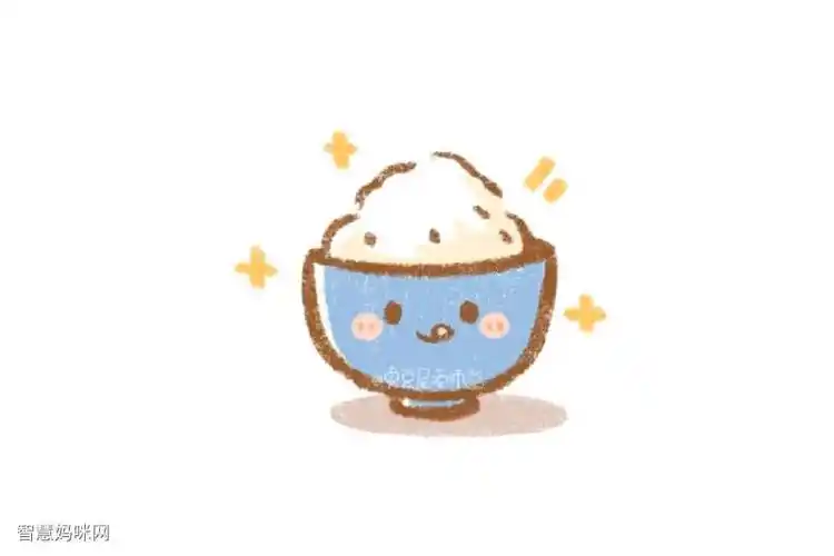 可爱简单的一碗米饭怎么画 - 智慧妈咪网