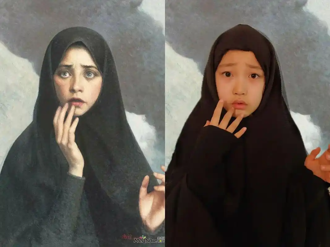 世界名画模仿秀9595#名画欣赏  - 抖音