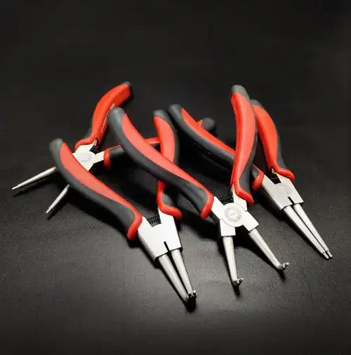 卡簧钳套装 卡簧钳子7寸内卡钳外卡黄钳弹簧小挡圈钳轴用穴用内弯卡环