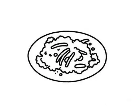 蛋炒饭简笔画