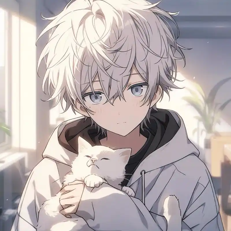 少年与猫丨帅气动漫男头