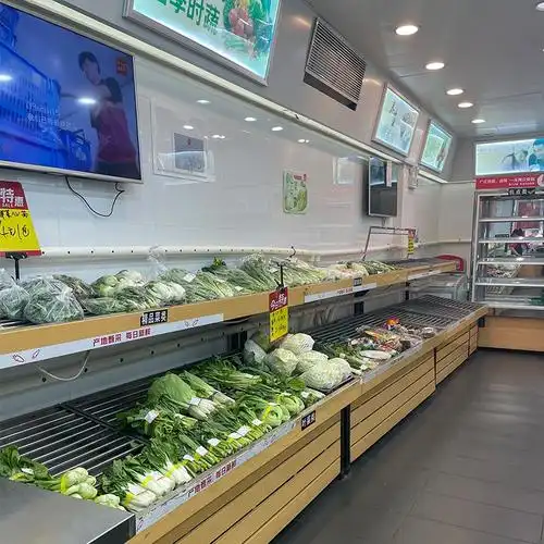 超市蔬菜猪肉收银台不锈钢果蔬生鲜大妈钱大妈展示架蔬菜架