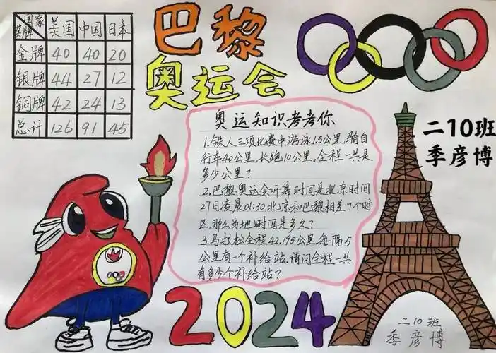 奥运中的数学旅行中的数学:从时间,地点,路程,费用等方面记录或设计