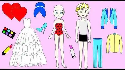 纸娃娃简笔画简单