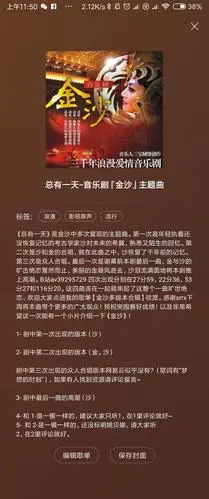 科普向歌单音乐剧金沙主题曲总有一天
