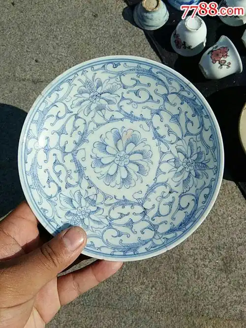 清嘉庆款民窑盘