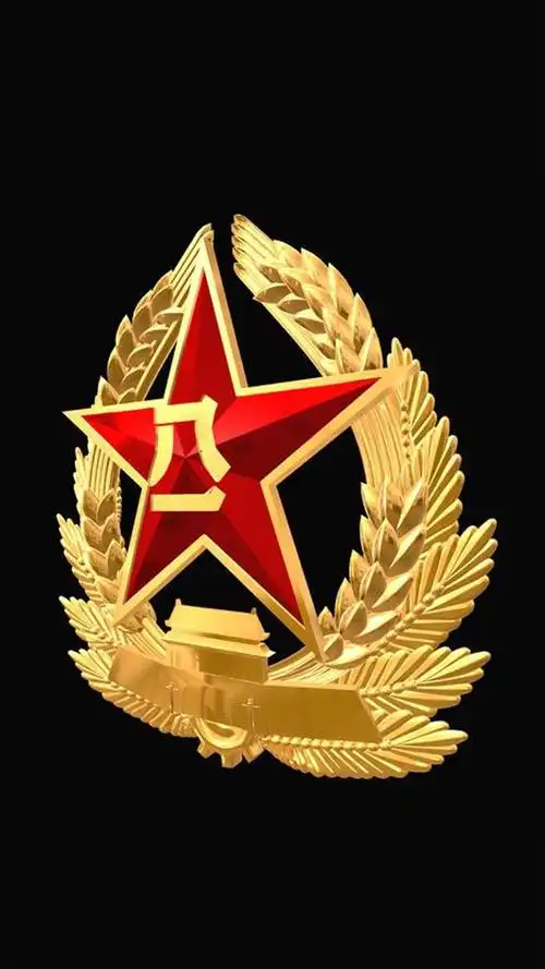 八一建军节三维军徽,高清图片,手机壁纸