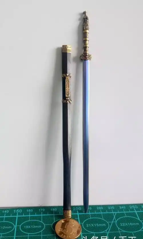 复制周瑜专用的剑剑身八面切割2毫米微型雕刻