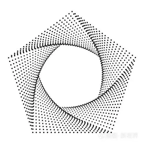 五角大楼抽象的点, 新潮美术几何框架,现代形状 3d
