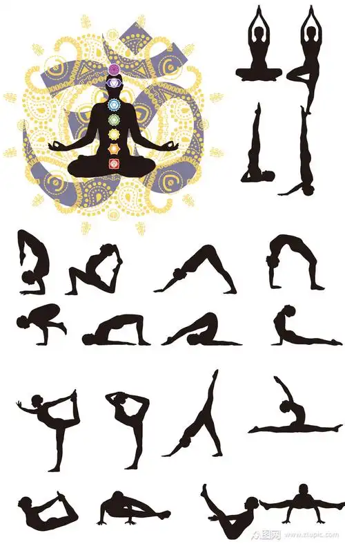 瑜伽姿势瑜伽动作素材