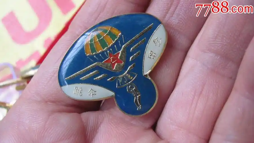 挺重珍惜的24k镀金空降兵跳伞纪念章一个_体育运动徽章【古旧表之家】
