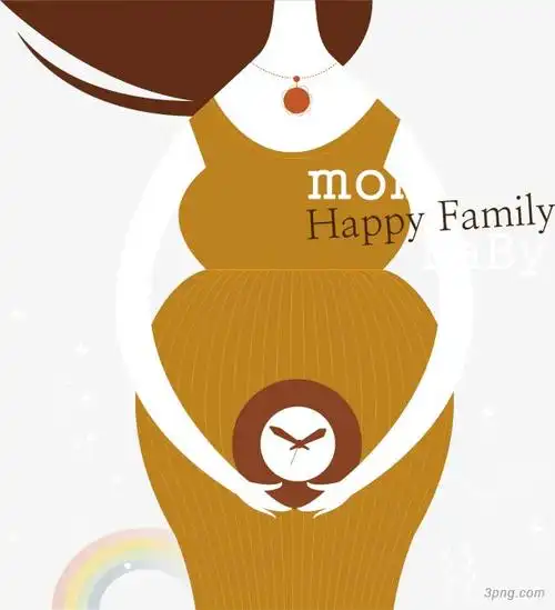 矢量宝妈png素材透明免抠图片卡通手绘