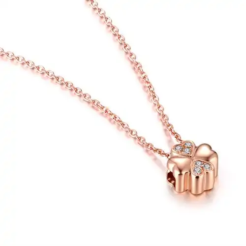 玫瑰金钻石吊坠,钻石吊坠,玫瑰金项链,玫瑰金钻石项链