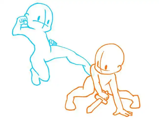 推荐q版动漫人物动态姿势绘画参考轻微课素材专区