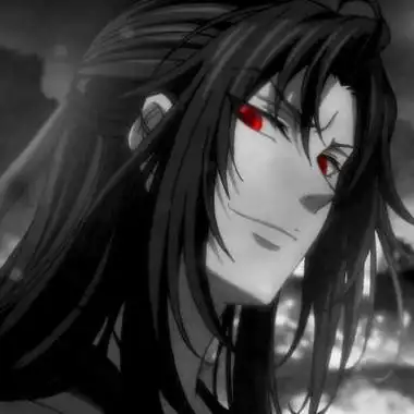 红眼黑白动漫男头卡通头像图片