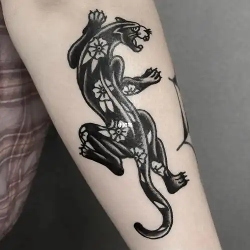 墨尔本纹身 | old school 经典黑豹_纹身_flora_澳大利亚攻略