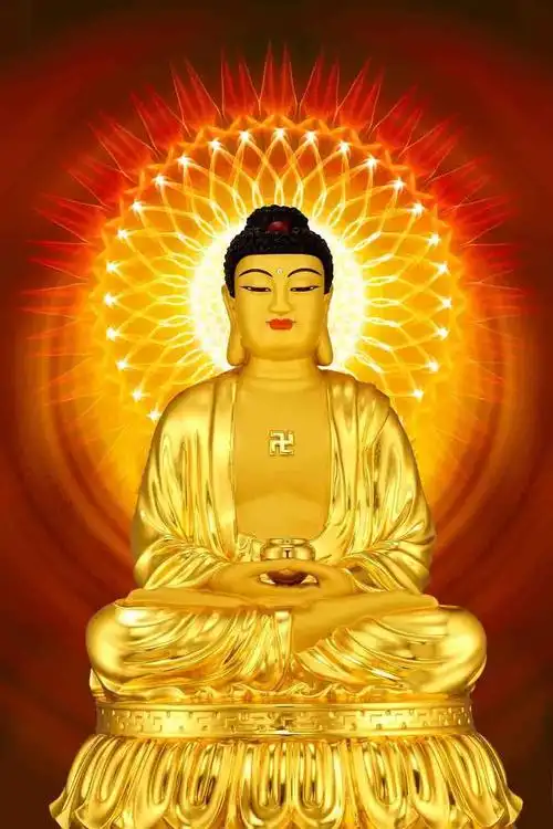 高清佛祖佛陀释迦牟尼装饰画壁画背景画