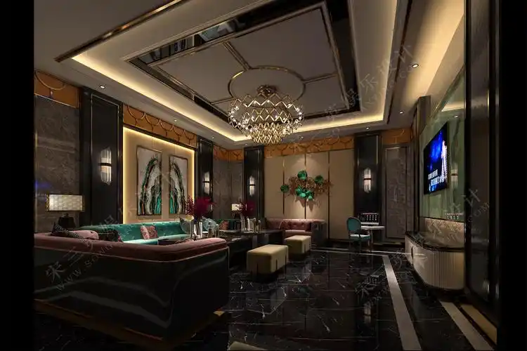 湛江义务商贸城会所设计(轻奢会所设计)-奢华商务ktv娱乐会所设计