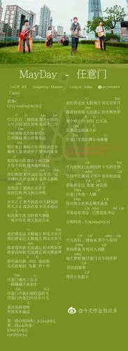 五月天《任意门》吉他谱 和弦谱高清图片