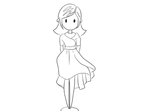 女孩女人正面简笔画全身画裙子简笔画怎么画可爱小女孩简笔画大全可爱
