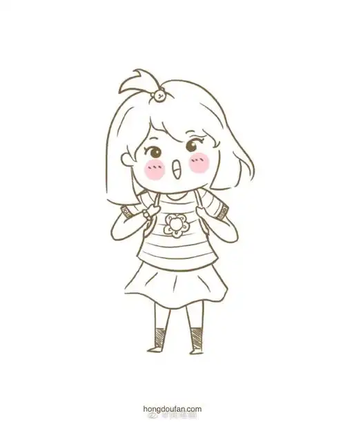 8张可爱的小女生手绘简笔画头像