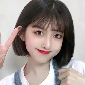 假发女短发网红空气刘海圆脸网红bobo头内扣自然少女学生全头套式