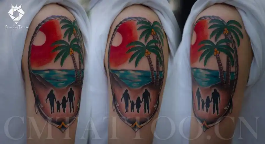 幸福的四口之家