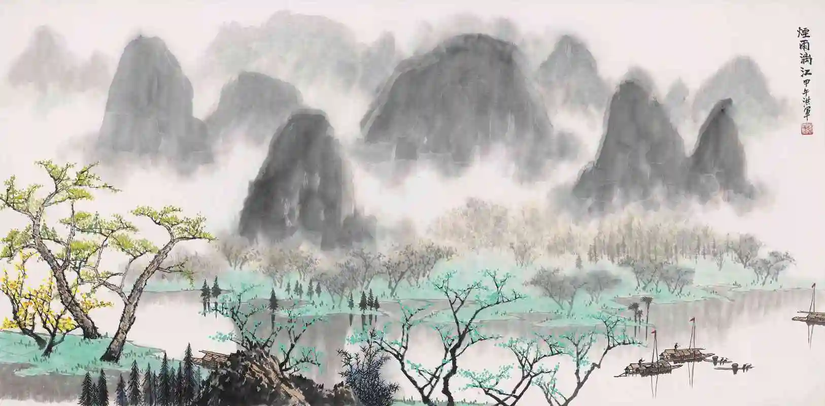 "桂林山水甲天下,白派山水甲桂林",陈洪军笔下的大美漓江