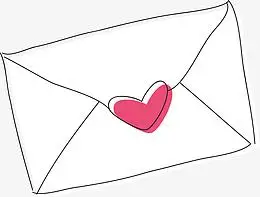 卡通手绘情书免抠图