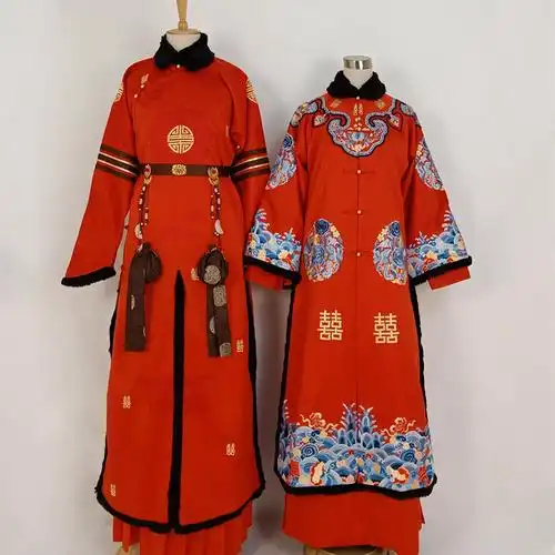 古装延禧攻略略同情侣装中国国风清朝婚礼婚服民族服装