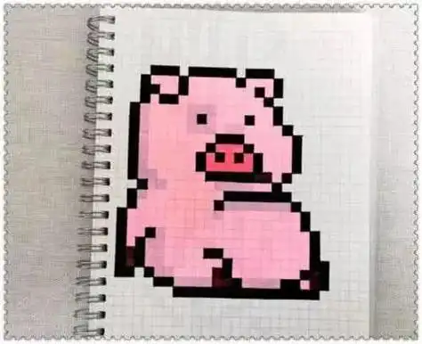 格子本简笔画可爱