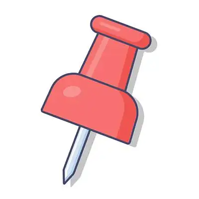 红色矢量大头 i>图 /i> i>钉 /i>