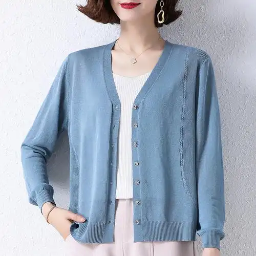 冰丝针织衫外搭开衫女防嗮披肩小外外套薄款裙子毛针织衫