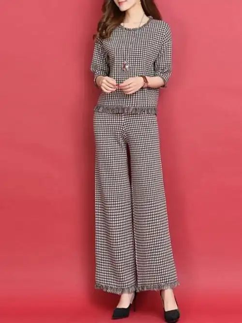 针织套装,四十岁的姐姐们看过来,时尚与舒适度都有