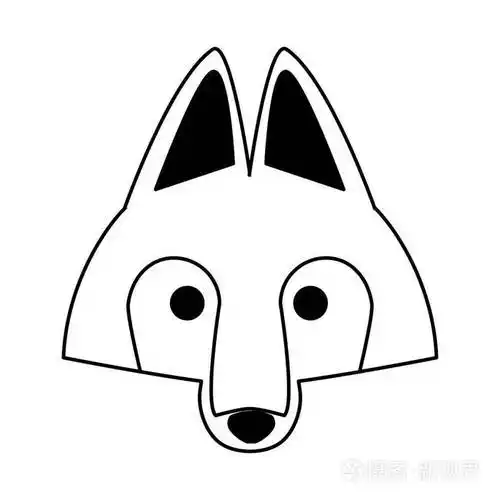 狼头野生动物在黑白插画-正版商用图片03vusk-摄图新视界