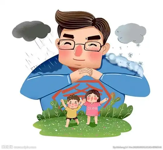 父亲节全家福父爱如山图片