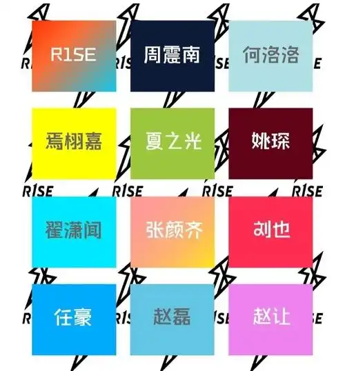 r1se成员的应援色来了