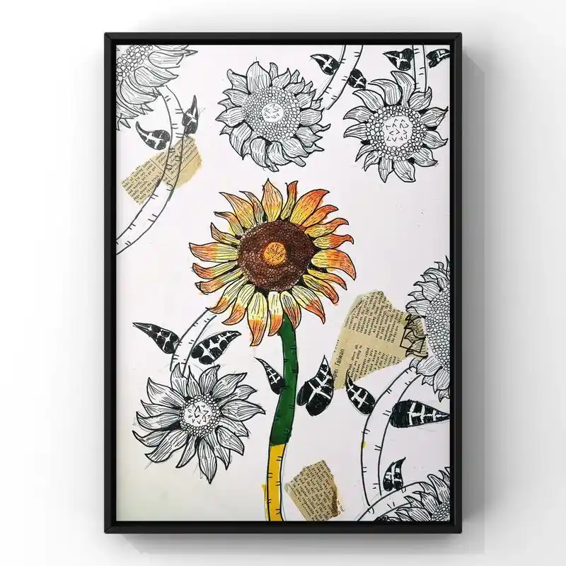 一年级线描向日葵