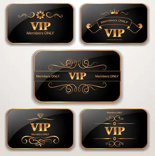 卡设计矢量素材vip金卡vip会员卡模板vip贵宾卡创意vip卡设计欧式花纹