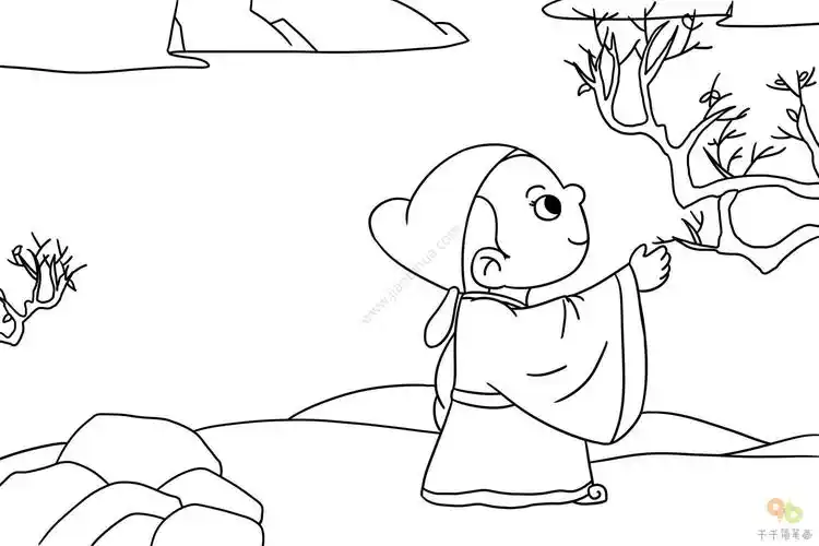 相思古诗配图简笔画图片