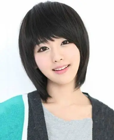 超清甜女学生短发发型图片,学生头图片,发型图片