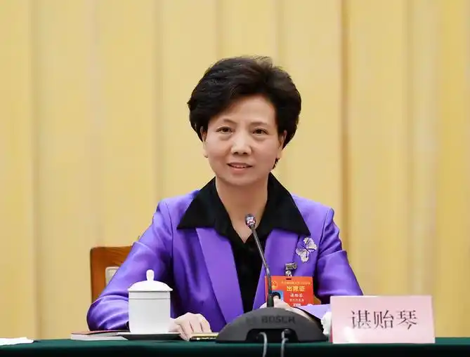 贵州代表团团组开放日活动上,全国人大代表,省委副书记,省长谌贻琴把