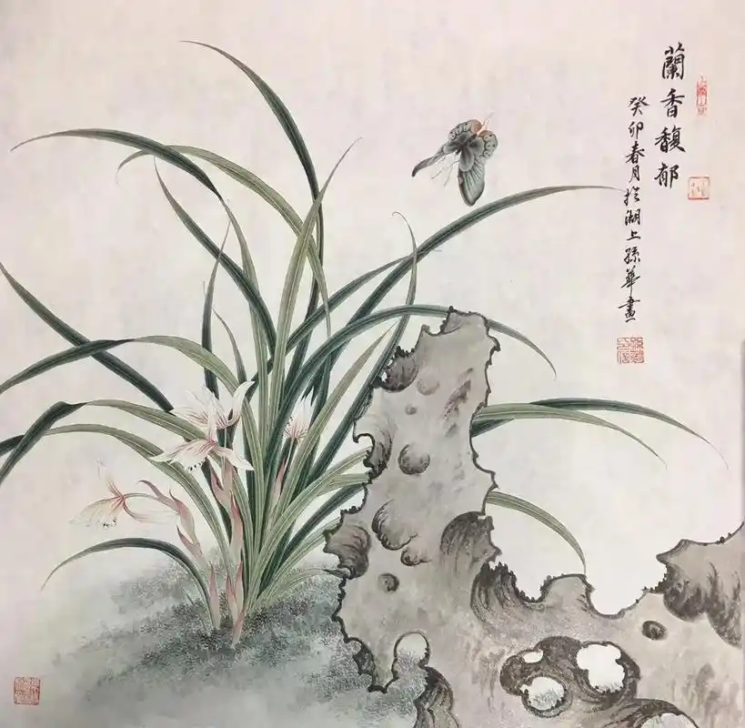 工笔兰花小品#工笔画 #工笔画 #兰花 #国画兰花 #工笔画 - 抖音