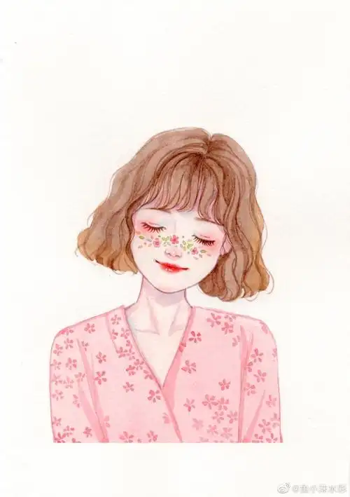 手绘头像 wb:鱼小沫水彩
