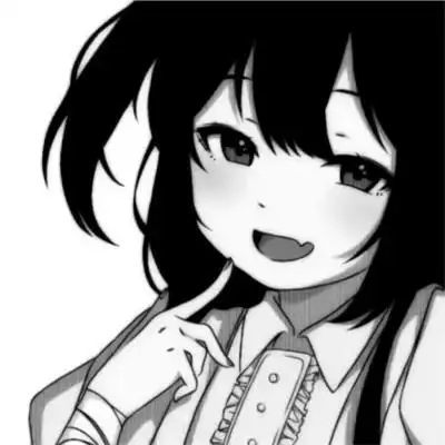 动漫女生头像黑白漫画图片