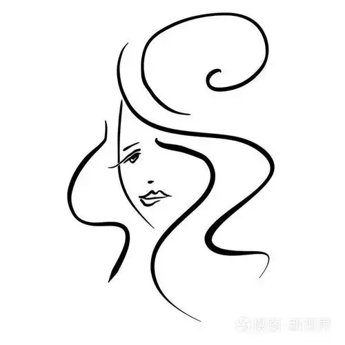 抽象的女孩.矢量插图