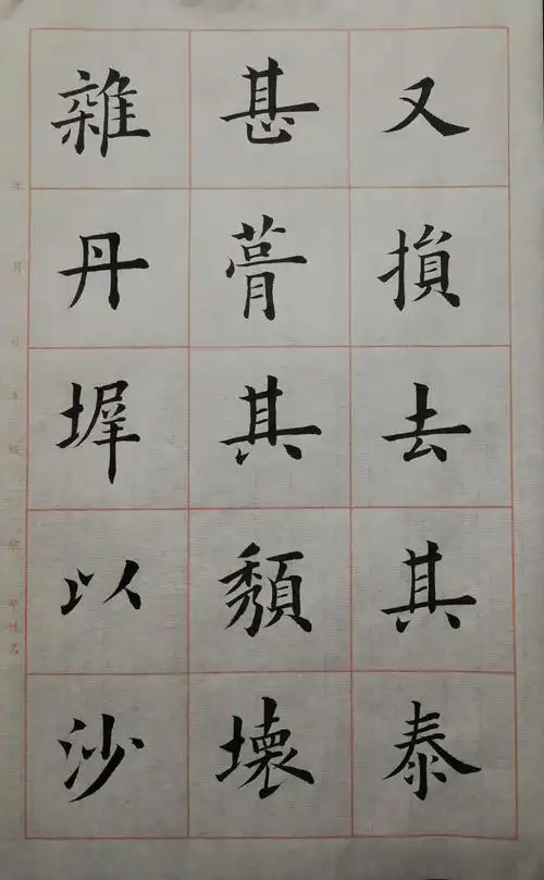 大楷临九成宫四(7cm格生宣)(第七遍背临)