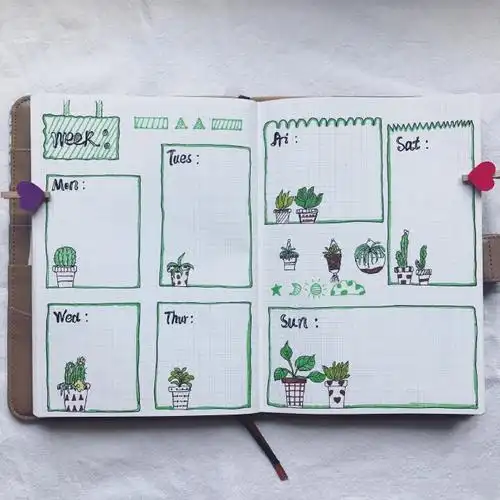 日系手帐简单排版图片手帐排版小清新图片