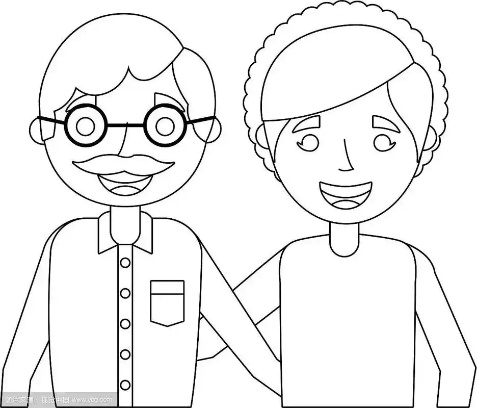 一对老年夫妇幸福地拥抱在一起