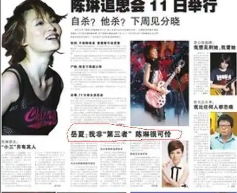 12年前,歌手陈琳跳楼身亡后,两任丈夫上演一场"遗产闹剧"